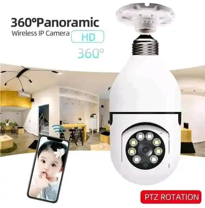Bulb WIFI Camera PTZ HD Infrared Night Vision Two Way Talk Baby Monitor Auto Tracking For Home Security Spot deliver