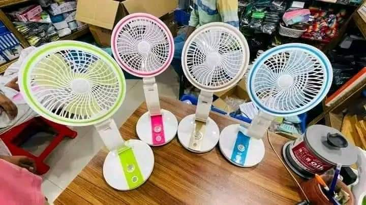 LR fan (Adjustable rechargeable folding fan with led light)